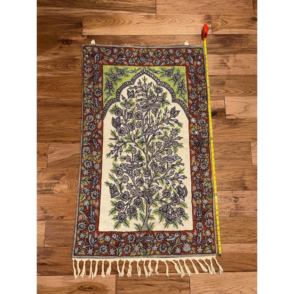 Kashmiri Tree Of Life Textile Wall Hanging Kashmiri Home Decor Art 46 x 28.5